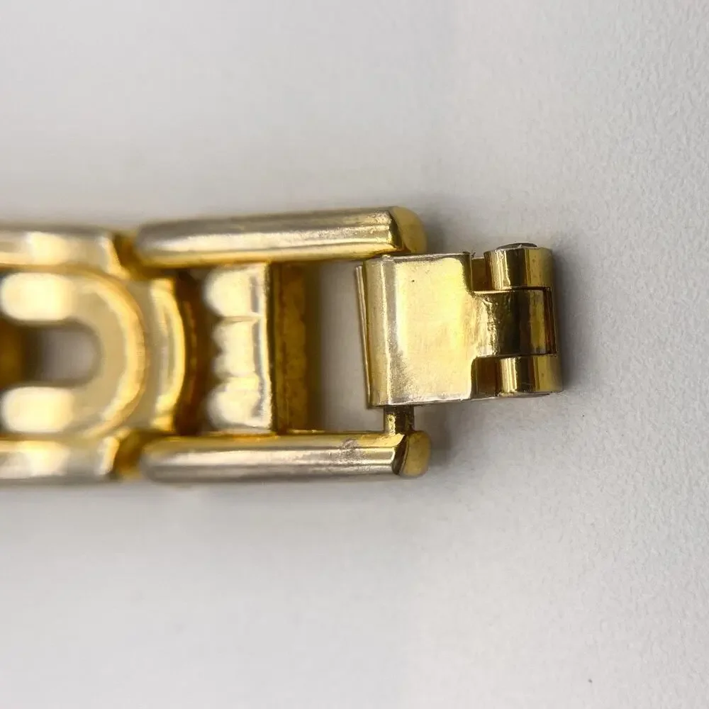 Vintage Ronica Gold Tone Bracelet Watch 6.5”
